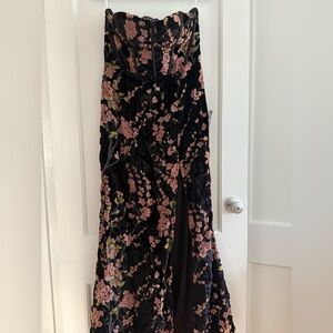 Lulus Velvet burnout cocktail dress